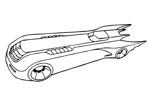 Batman'S Vehicle  Coloring Page